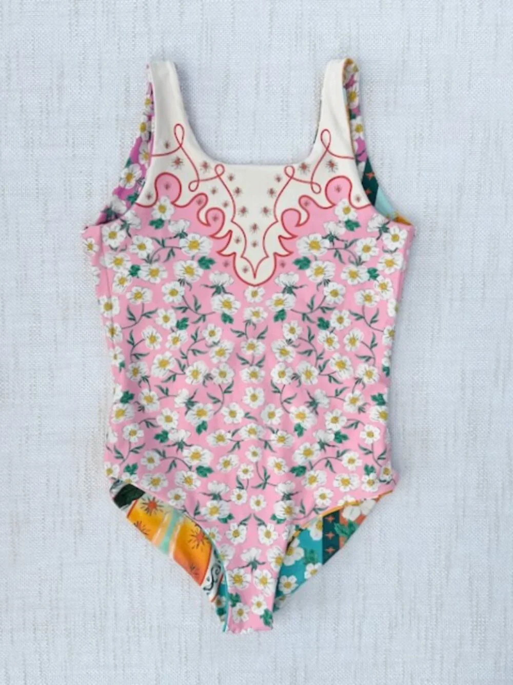 Agua Bendita Reversible Swimsuit Girls Sz 14